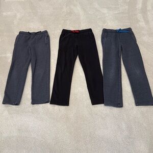 Tek Gear Boy's Fleece Ultrasoft Sweatpants Black Gray Bundle Sz M Pockets
